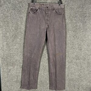 Vintage Levis 501 Jeans Mens 36x34 Brown Button Fly Made USA Straight Leg 90s